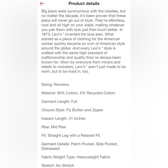 Size 31 Women’s Levi’s Jeans #1847 - Picture 11 of 13